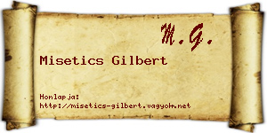 Misetics Gilbert névjegykártya